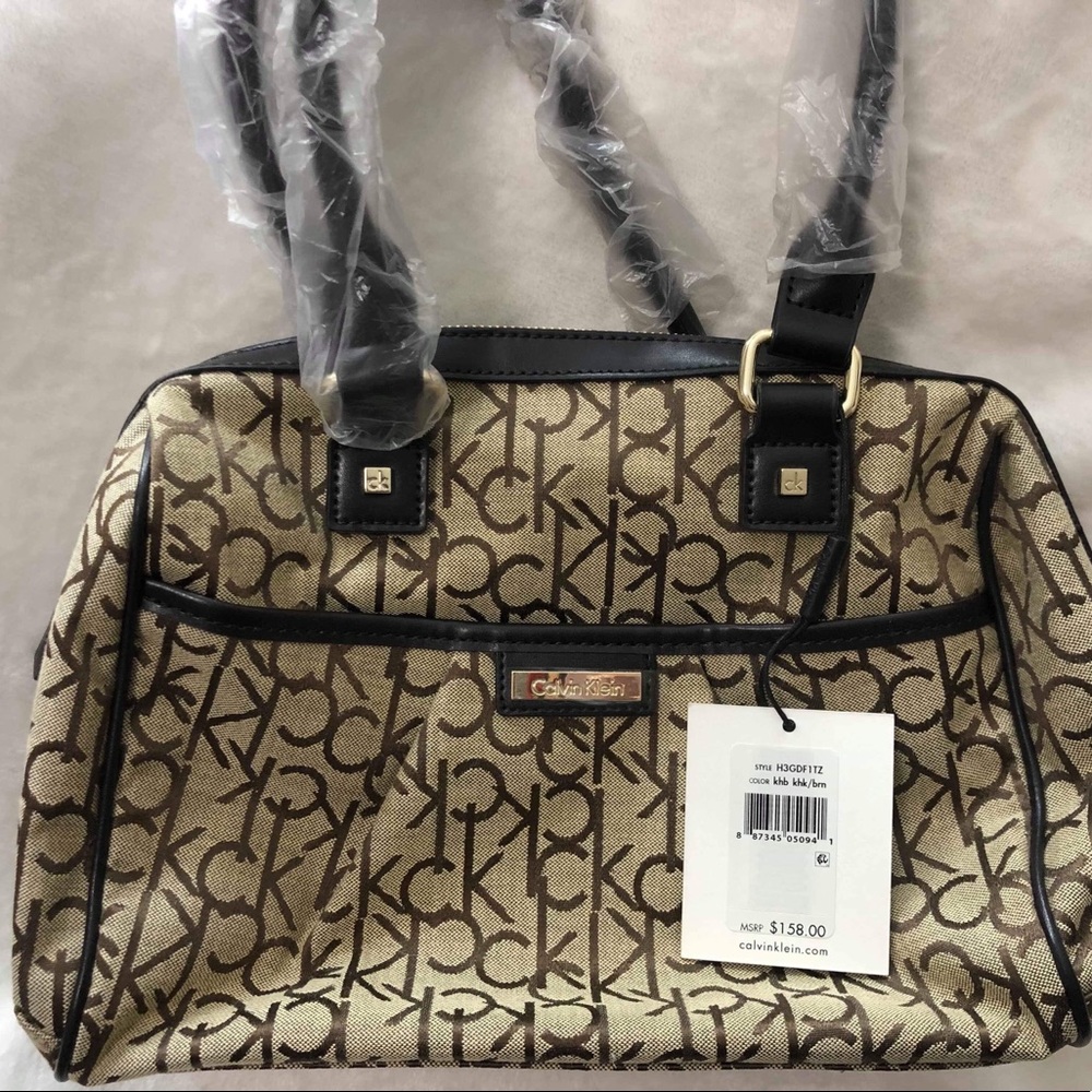 NWT-Calvin Klein - Hudson Monogram Satchel Handbag